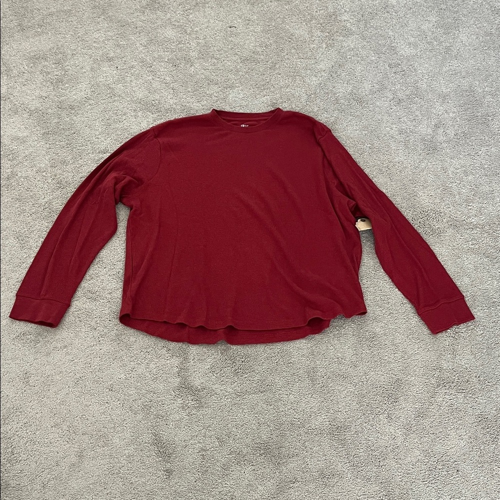 True Craft Deep Red Knit Top XXL
